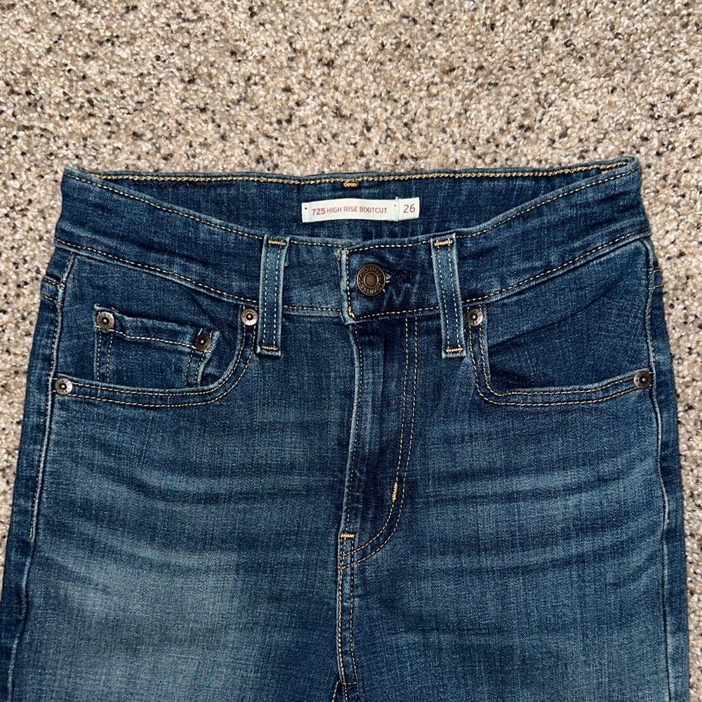 Levi's Blue High Rise Boot Cut Jeans - Picture 3 of 7